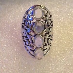 Moonstone silver ring